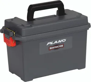Plano Rustrictor Field Ammo Box .50 Caliber, Gray, All-Weather & Anti-Rust Ammo Storage Box, Large Plastic Ammunition Box, Waterproof Ammo Can, Holds 6 Boxes of Ammunition