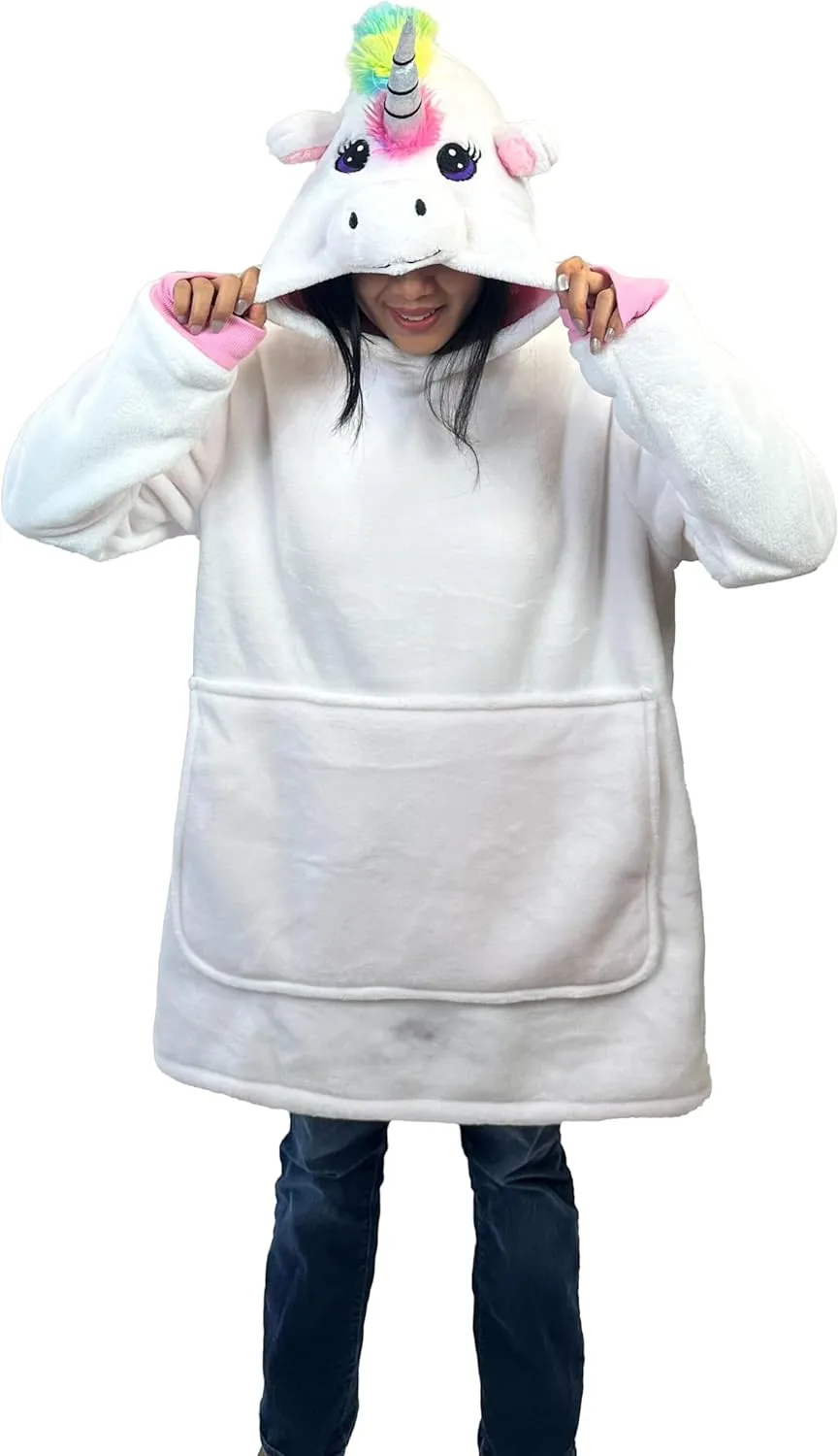 Plushible Wearable Blanket Hoodie - Cozy Blanket Hoodie Snuggies for Adults with Front Pocket, Ideal Presents for Birthdays