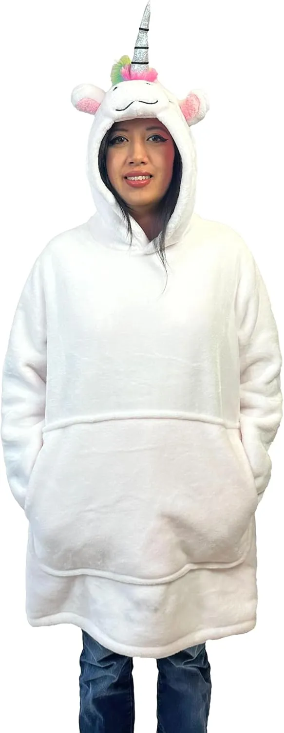 Plushible Wearable Blanket Hoodie - Cozy Blanket Hoodie Snuggies for Adults with Front Pocket, Ideal Presents for Birthdays