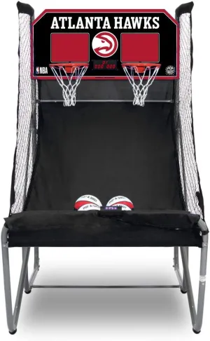 Pop-A-Shot - Home Dual Shot with Atlanta Hawks NBA Graphics l Sensor Scoring l 16 Game Modes l 7 Balls l Foldable Storage l for All NBA Fans