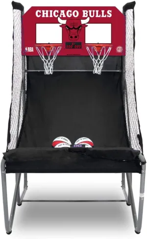 Pop-A-Shot - Home Dual Shot with Chicago Bulls NBA Graphics l Sensor Scoring l 16 Game Modes l 7 Balls l Foldable Storage l for All NBA Fans