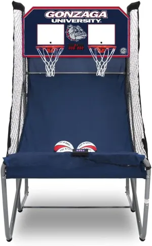 Pop-A-Shot - Home Dual Shot with Gonzaga Bulldogs NCAA Graphics l Sensor Scoring l 16 Game Modes l 7 Balls l Foldable Storage l for All NCAA Fans