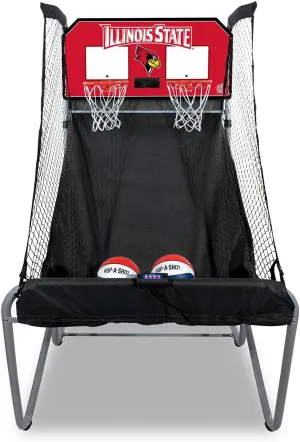 Pop-A-Shot - Home Dual Shot with Illinois State Redbirds NCAA Graphics l Sensor Scoring l 16 Game Modes l 7 Balls l Foldable Storage l for All NCAA Fans