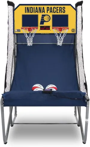 Pop-A-Shot - Home Dual Shot with Indiana Pacers NBA Graphics l Sensor Scoring l 16 Game Modes l 7 Balls l Foldable Storage l for All NBA Fans
