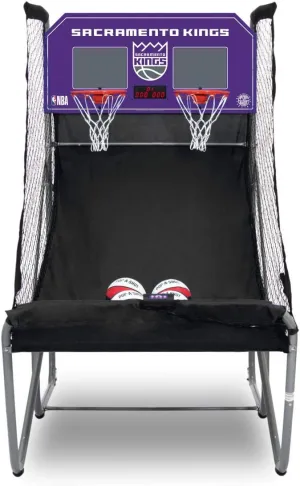 Pop-A-Shot - Home Dual Shot with Sacramento Kings NBA Graphics l Sensor Scoring l 16 Game Modes l 7 Balls l Foldable Storage l for All NBA Fans