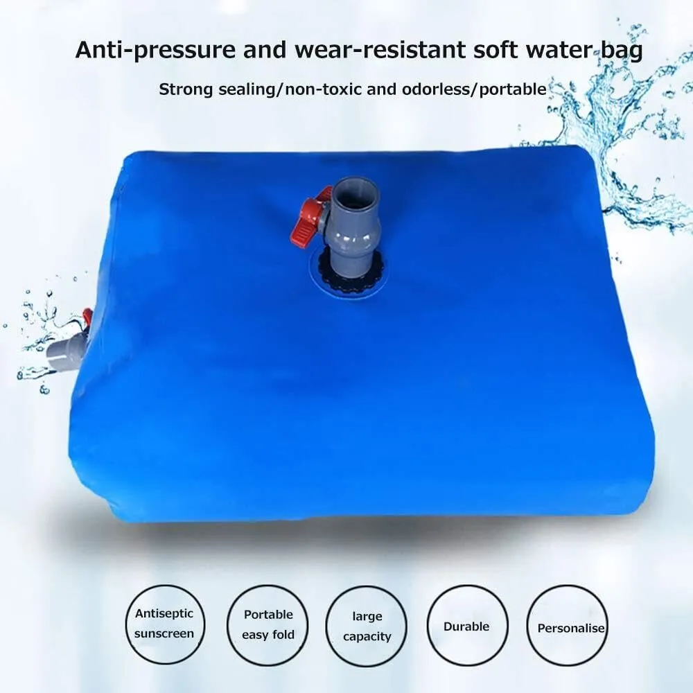 Portable Foldable Rain Barrel Water Tank, Large Capacity PVC Water Storage Bag with Faucet, Emergency Garden Irrigation & Water Storage Tank (240L-2100L)(1000L(264gal))