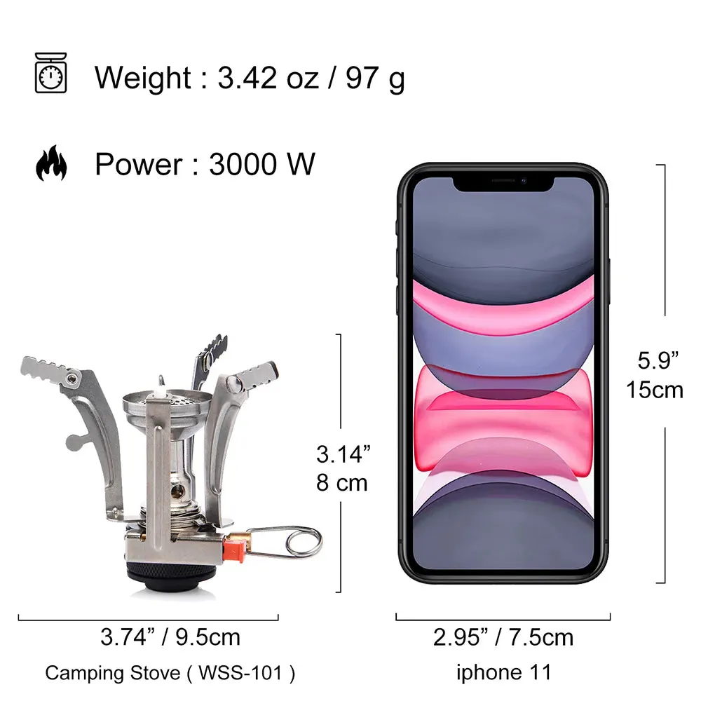Portable folding outdoor stove cookware gas burner camping stove for hiking picnic BBQ gas stove tank cooker furnace end