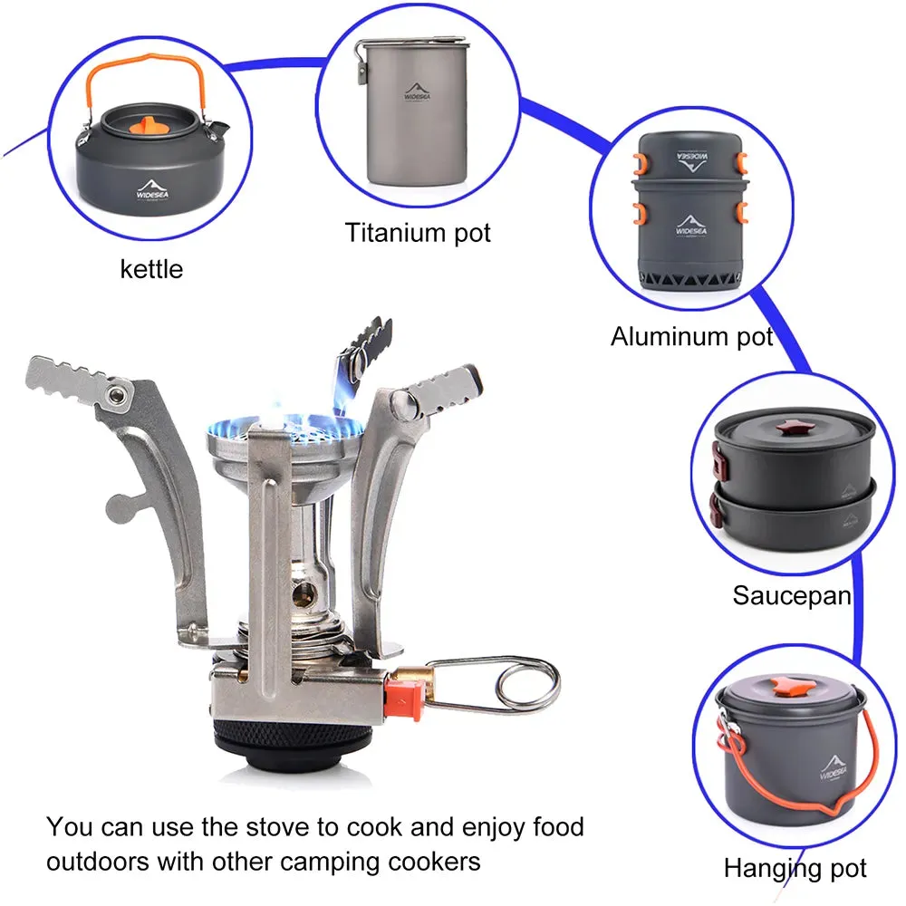 Portable folding outdoor stove cookware gas burner camping stove for hiking picnic BBQ gas stove tank cooker furnace end