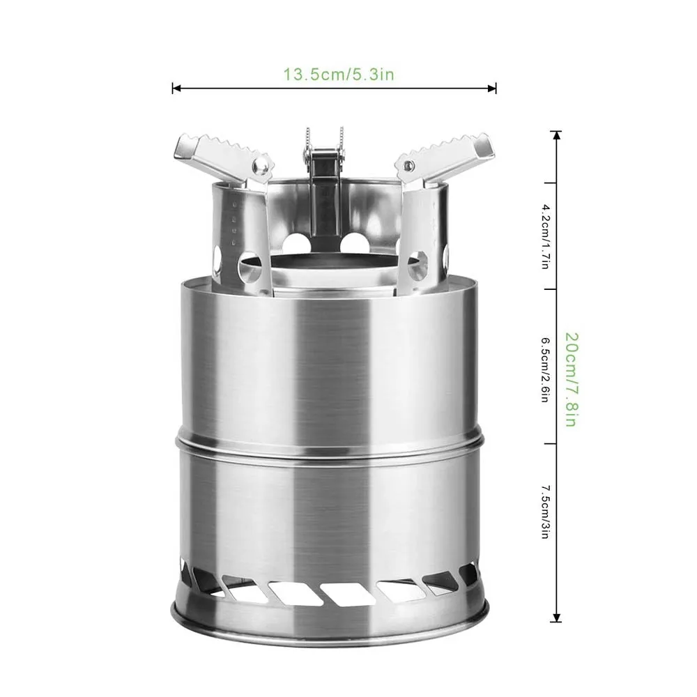 Portable outdoor steel camping stove