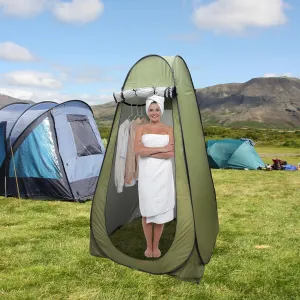 Portable Toilet Kit for Camping, XL Large Pop Up Privacy Tent and Toilet Bags, Washable Outdoor Showers Changing Rooms with Carry Bag （Green）