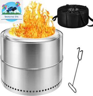 Premium 304 Stainless Steel Portable Fire Pit – Ideal for Glamping