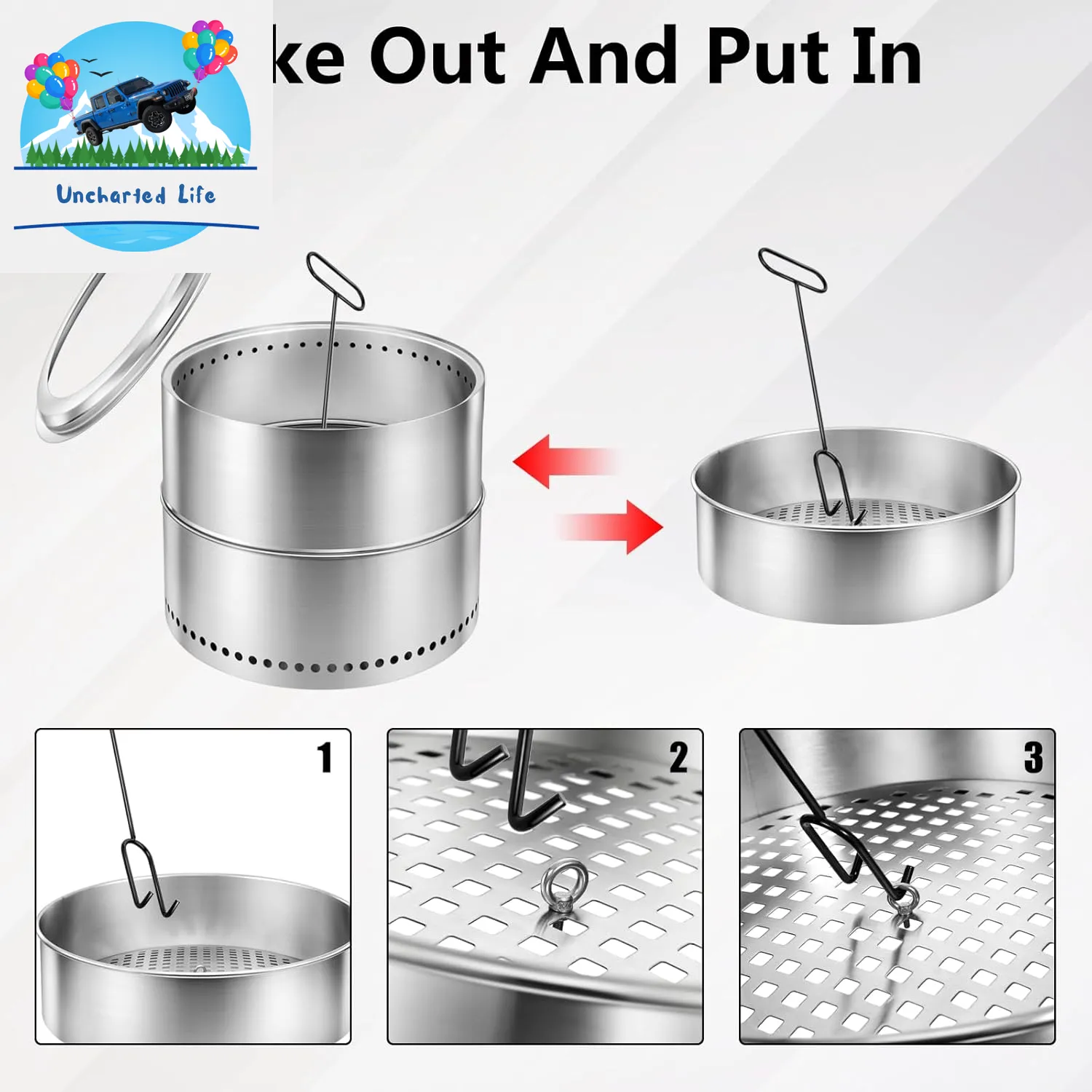 Premium 304 Stainless Steel Portable Fire Pit – Ideal for Glamping