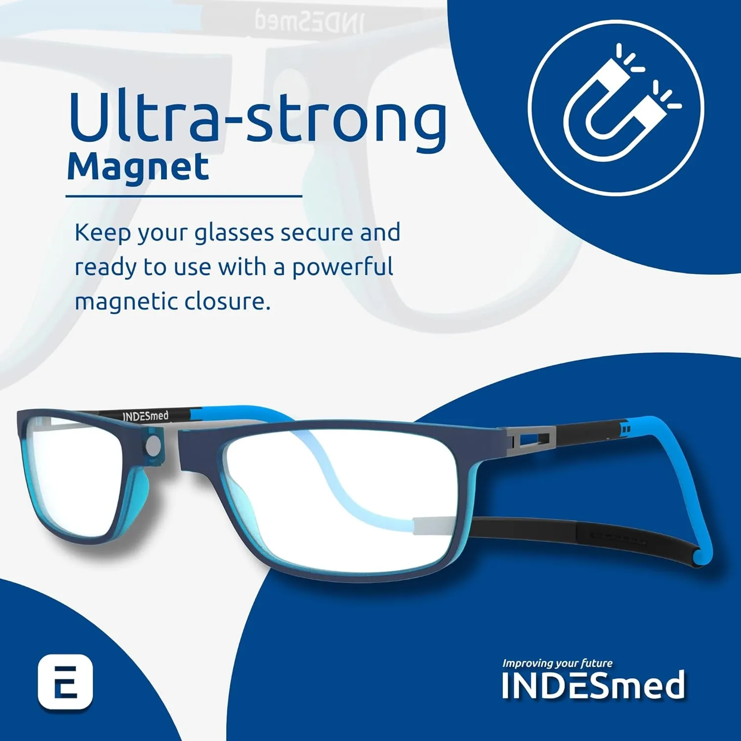 Premium Magnetic Reading Glasses for Presbyopia | 7-Point Adjustable Fit, Blue Light Filter, (1 unit)
