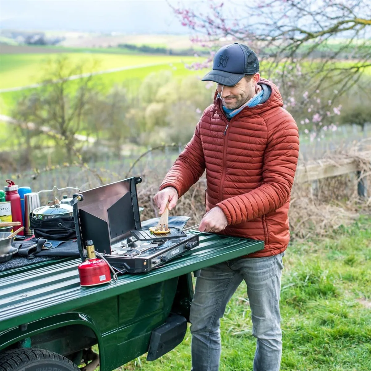 Primus Tupike outdoor stove dual gas burner portable camping hiking griddle