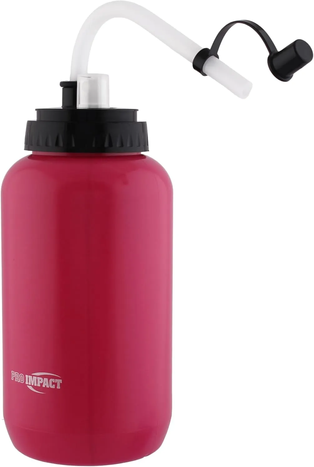 Pro Impact Squeezable Water Bottle with Bendable Long Straw and Spray cap - LDPE BPA Free Plastic - Hydration for Baseball Hockey Gym MMA Yoga Boxing Cycling Softball Football Lacrosse (35.5 Oz.)