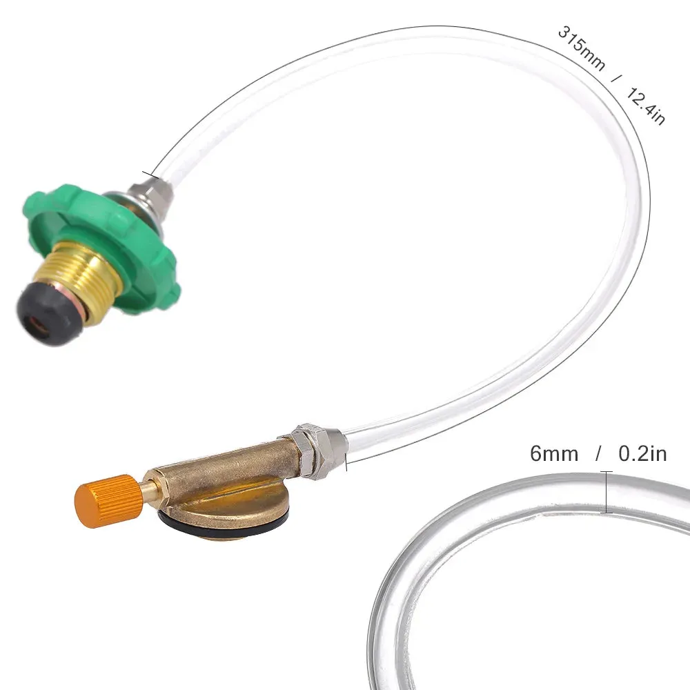 Propane Refill Adapter for Camping Stove Flat Cylinder Tank
