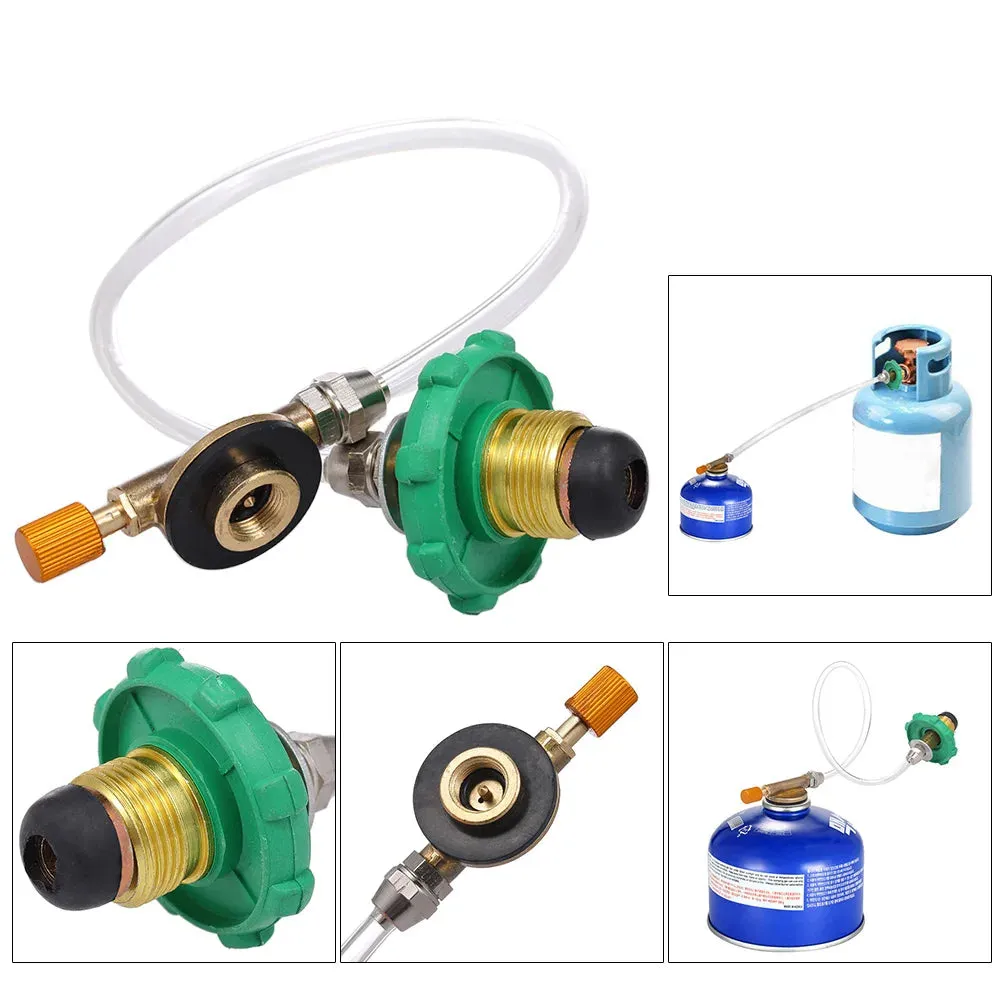Propane Refill Adapter for Camping Stove Flat Cylinder Tank