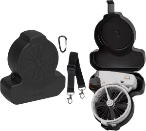 Protective Case with Lanyard Shock-proof Dust-proof Portable Carrying Case Plastic Travel Bag for DJI Flip Fly More Combo (BLACK)