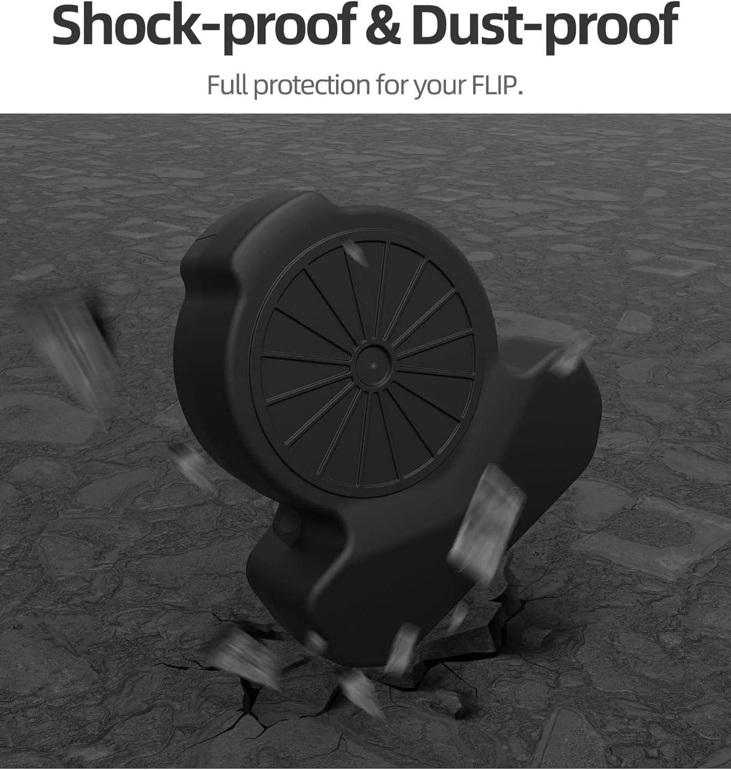 Protective Case with Lanyard Shock-proof Dust-proof Portable Carrying Case Plastic Travel Bag for DJI Flip Fly More Combo (BLACK)