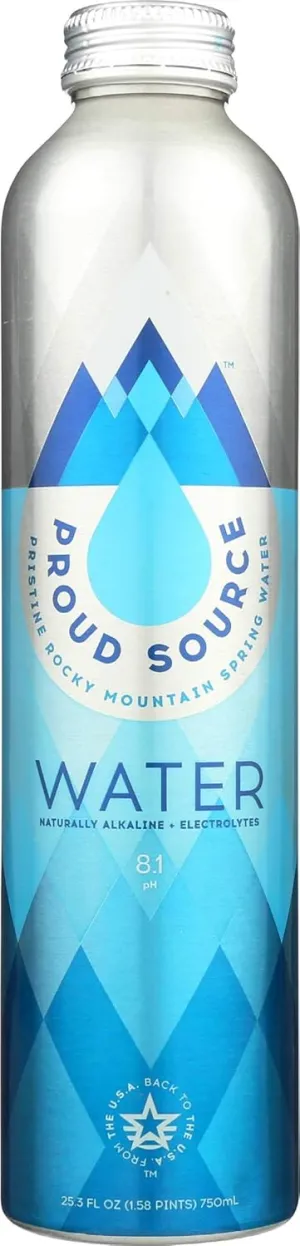 Proud Source Rocky Mountain Spring Water, 25.36 Fluid Ounce - 12 per case.