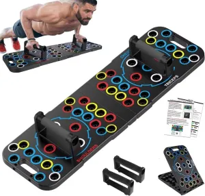 Push-up plate bracket fitness equipment home pectoral training exercise function folding training plate