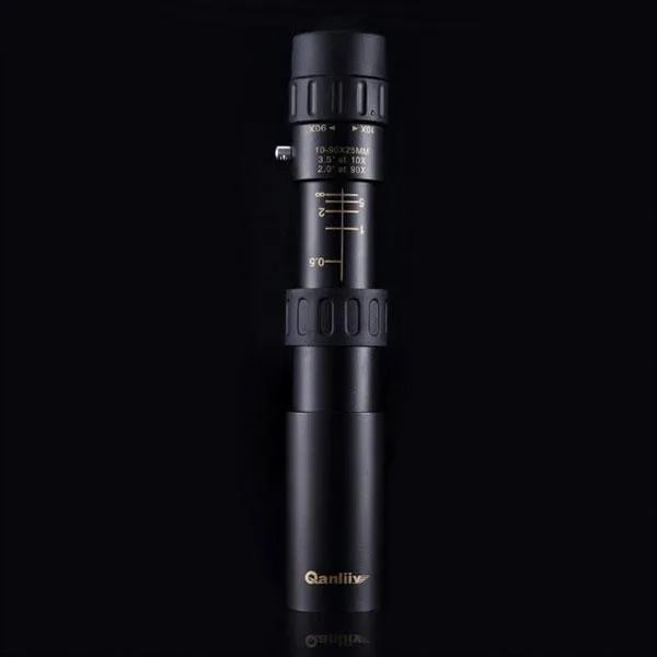 Qanliiy 10-90 x 25 Mini HD Monocular Telescope Black