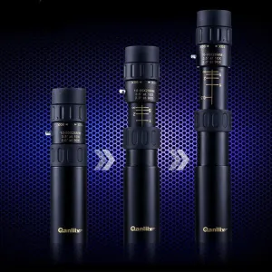 Qanliiy 10-90 x 25 Mini HD Monocular Telescope Black