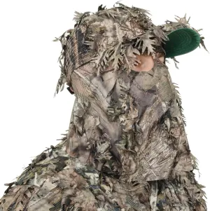 QuikCamo Lightweight 3D Leafy Camo Face Mask & Hat for Hunting, OSFM Adjustable Camouflage Hat, Mossy Oak & Realtree