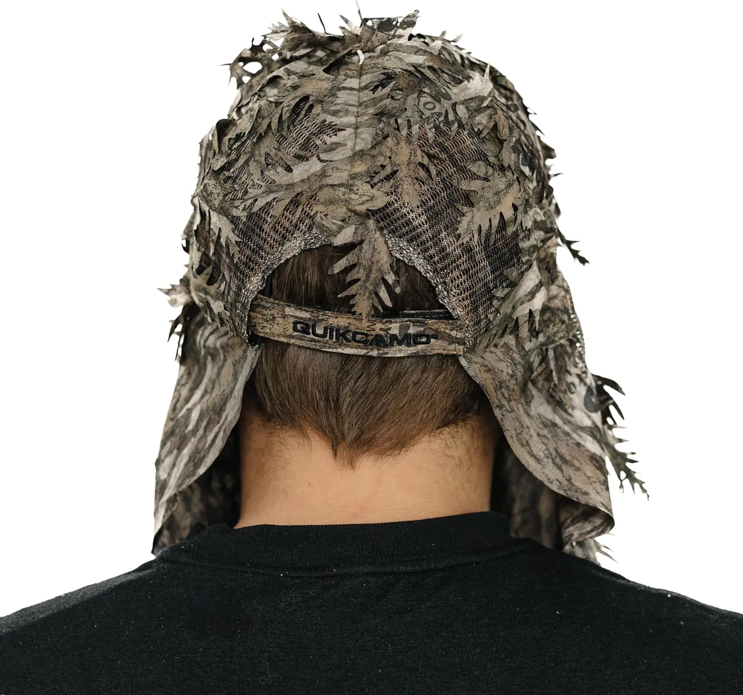 QuikCamo Lightweight 3D Leafy Camo Face Mask & Hat for Hunting, OSFM Adjustable Camouflage Hat, Mossy Oak & Realtree