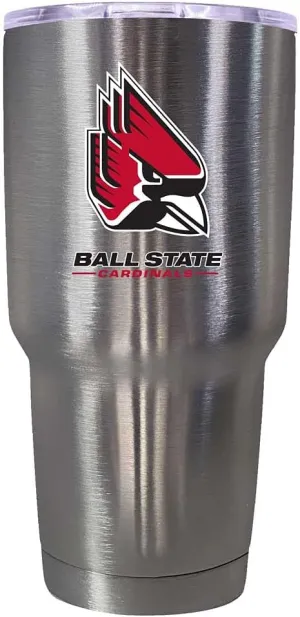 R and R Imports Ball State University 24 oz Insulated Stainless Steel Tumbler colorless Officially Licensed Collegiate Product