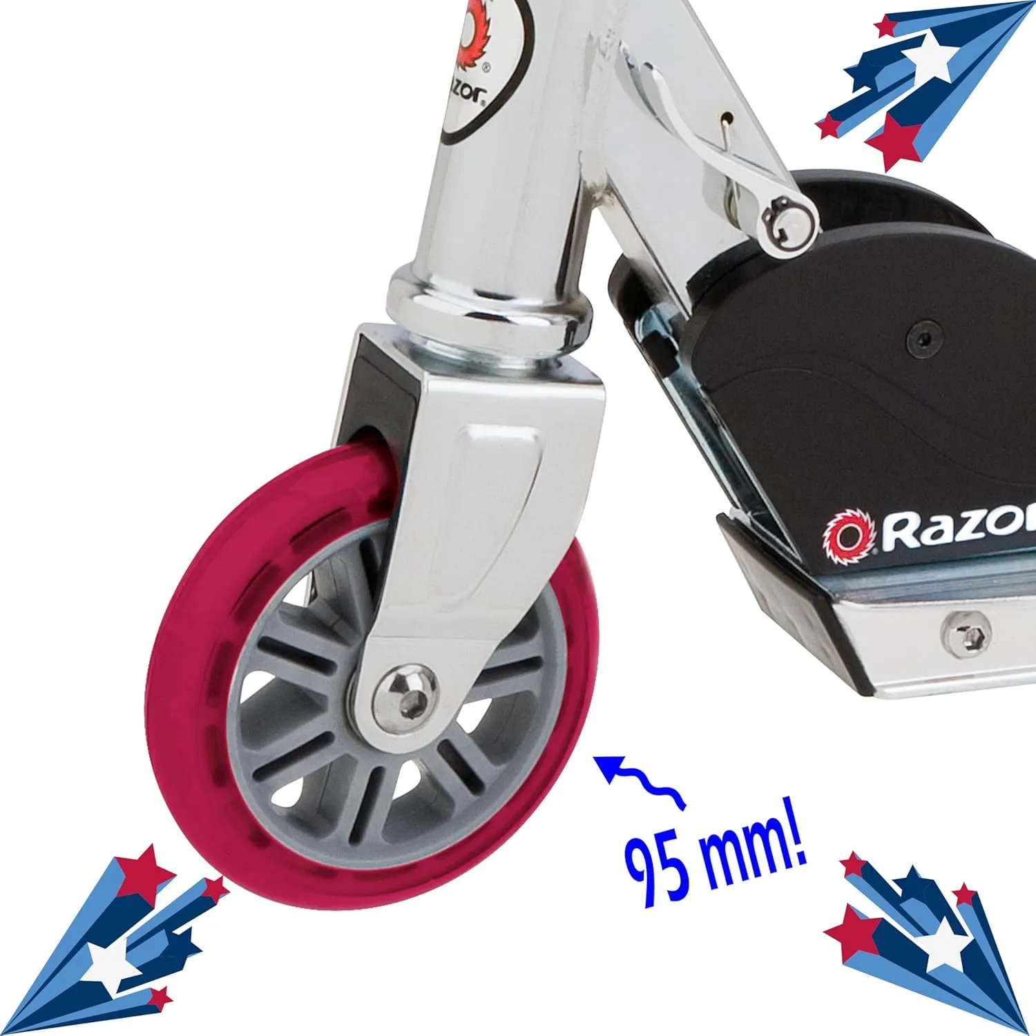 Razor AW Kick Scooter for Kids - Wheelie Bar, Lightweight, Foldable, Aluminum Frame, and Adjustable Handlebars