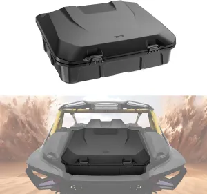 Rear Storage Cargo Box for Can-Am Maverick R, 96L Poly Waterproof Rear Trunk Cargo Bed Storage Bin for Can-Am Maverick R/R X/R X RS 2024  Accessories, Replace #715007182