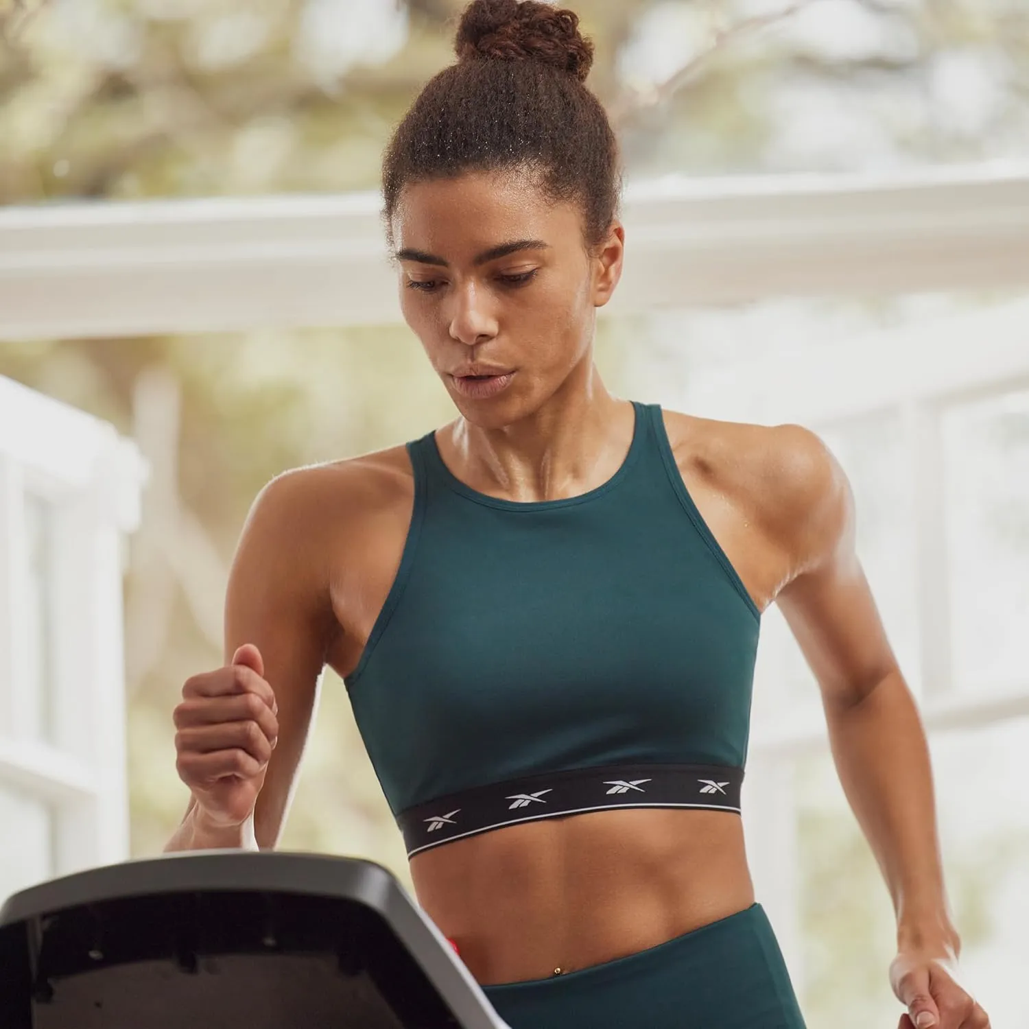 Reebok Fitness Jet 100z, Jet 300 Treadmill: Bluetooth Compatible Incline Treadmill for Home Gym Training, Foldable for Easy Storage, Hand Pulse Sensor