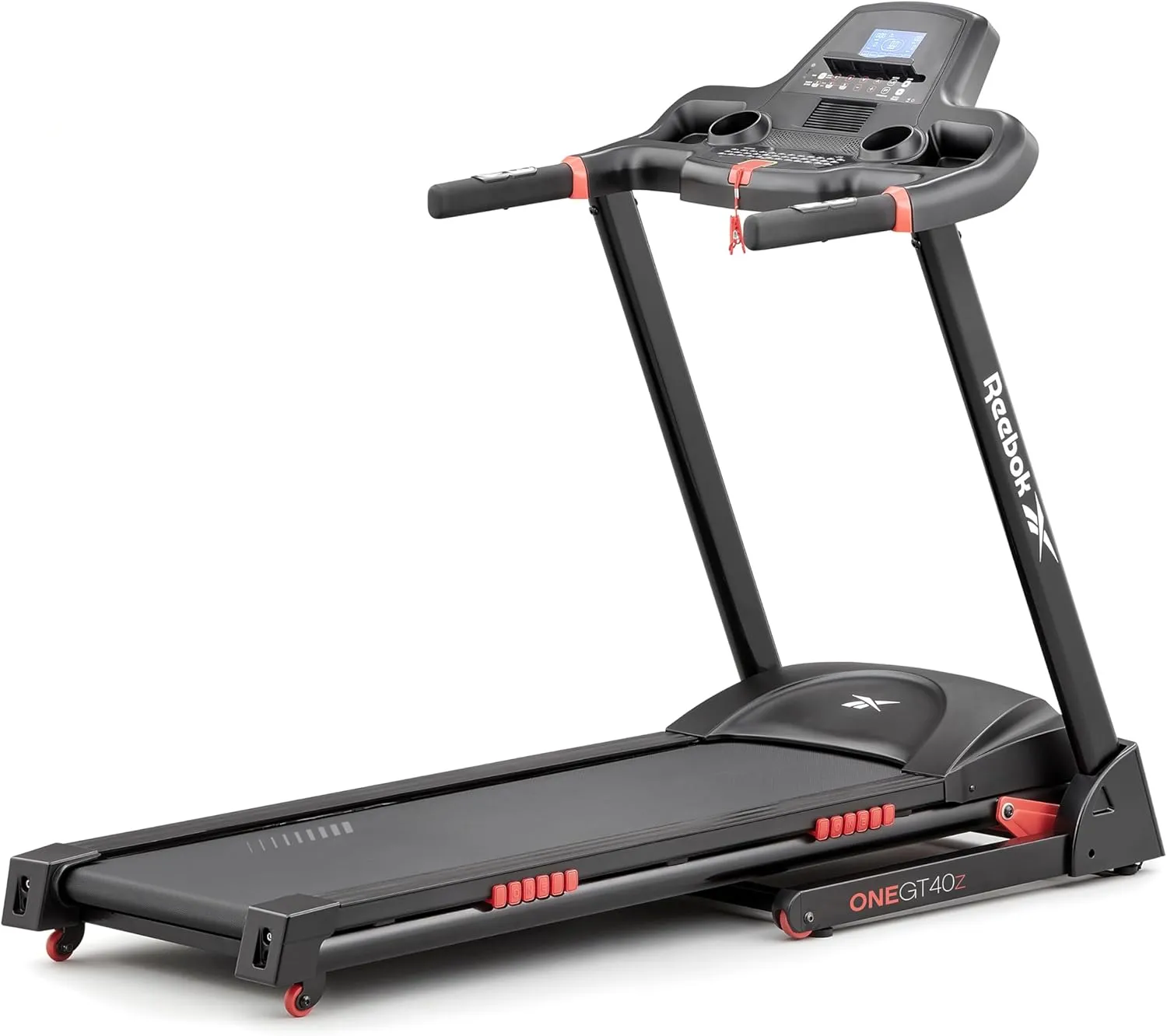 Reebok Fitness Jet 100z, Jet 300 Treadmill: Bluetooth Compatible Incline Treadmill for Home Gym Training, Foldable for Easy Storage, Hand Pulse Sensor