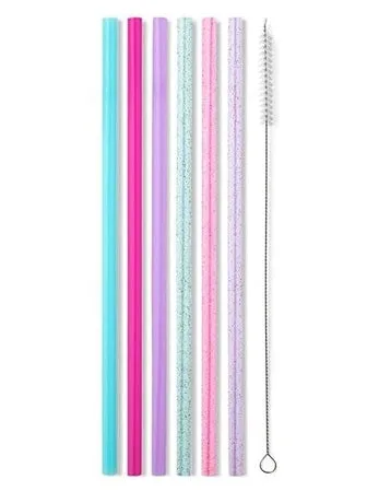 Reusable Straw Set  Cloud Nine Glitter S191 ts cdgl