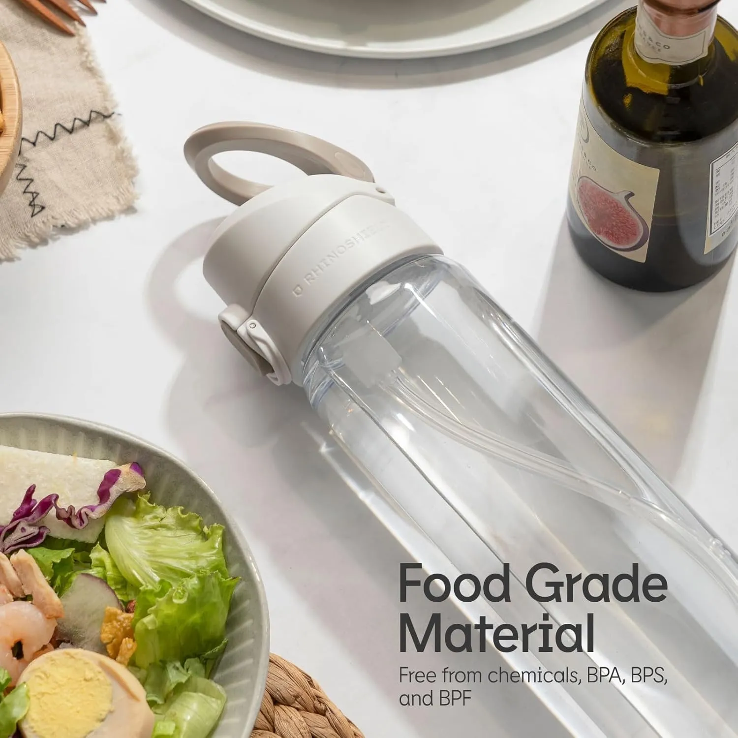 RhinoShield AquaStand Magnetic Bottle 27oz | Tritan Water Bottle with Straw Lid, Sport Bottle, with MagSafe Handle, Adjustable Tripod, Leak Proof, Lightweight - [JUST DRINK IT!]