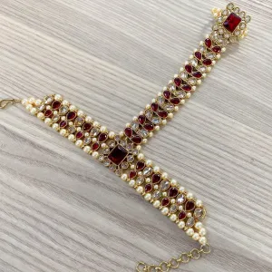 Riya Hand Harness - Maroon