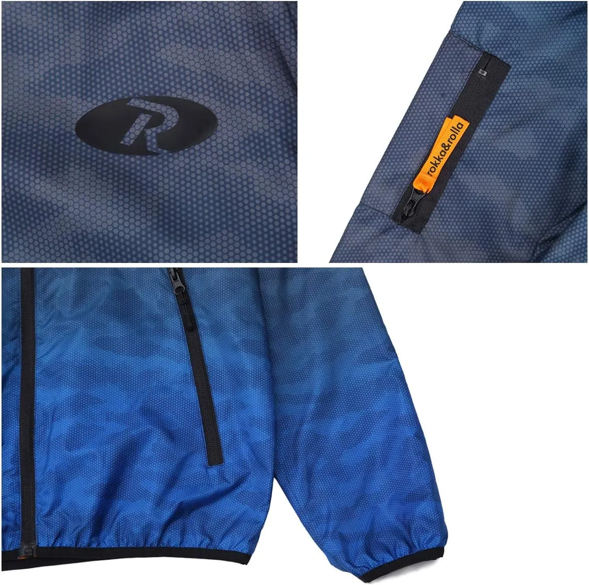 Rokka&Rolla Boys' Lightweight Water-Resistant Jersey-Lined Windbreaker Jacket