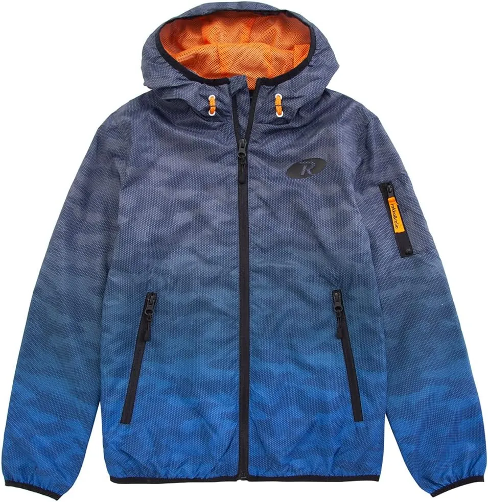 Rokka&Rolla Boys' Lightweight Water-Resistant Jersey-Lined Windbreaker Jacket