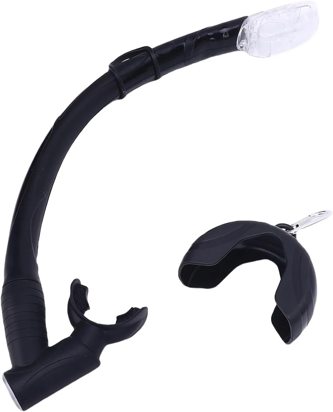 Roll Up Snorkel, Portable Silicone Folding Freediving Snorkel Tube 2 in 1 for Freediving