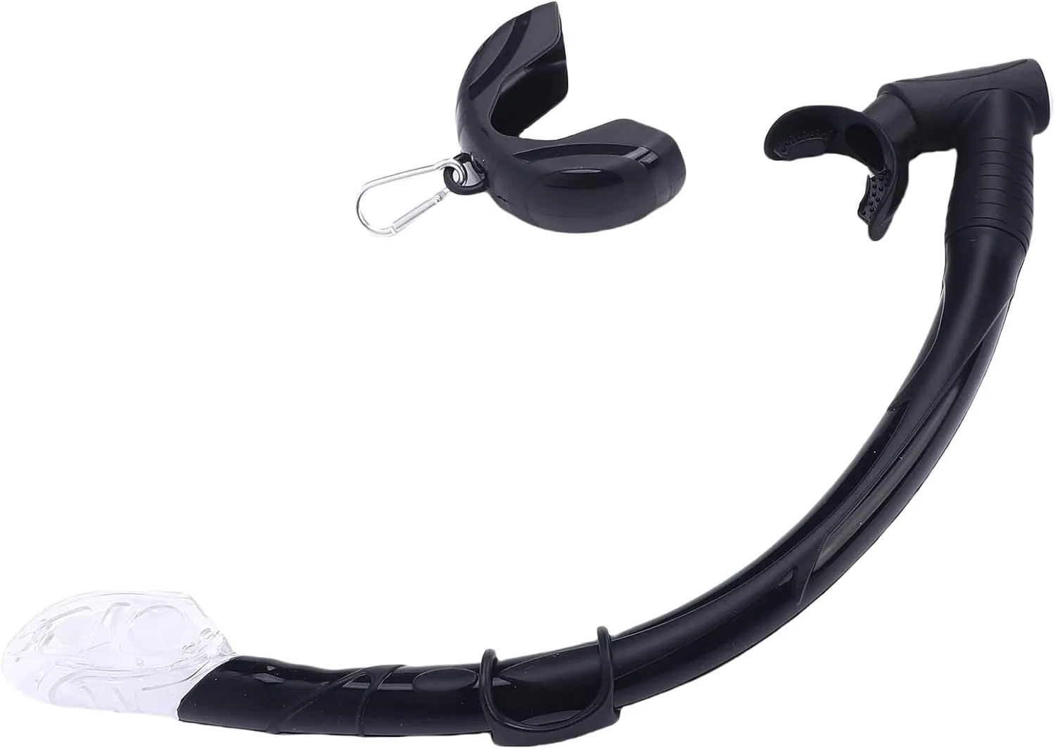 Roll Up Snorkel, Portable Silicone Folding Freediving Snorkel Tube 2 in 1 for Freediving