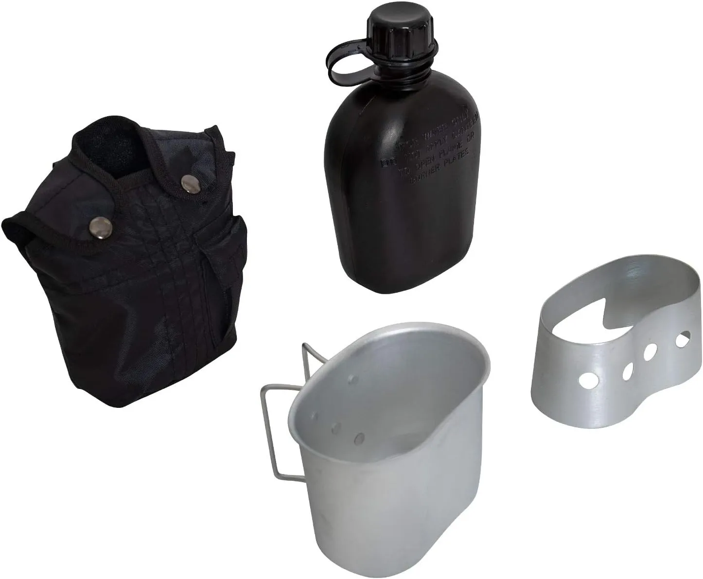 Rothco 4 Piece Canteen Kit with Cover, Aluminum Cup and Stove with Stand
