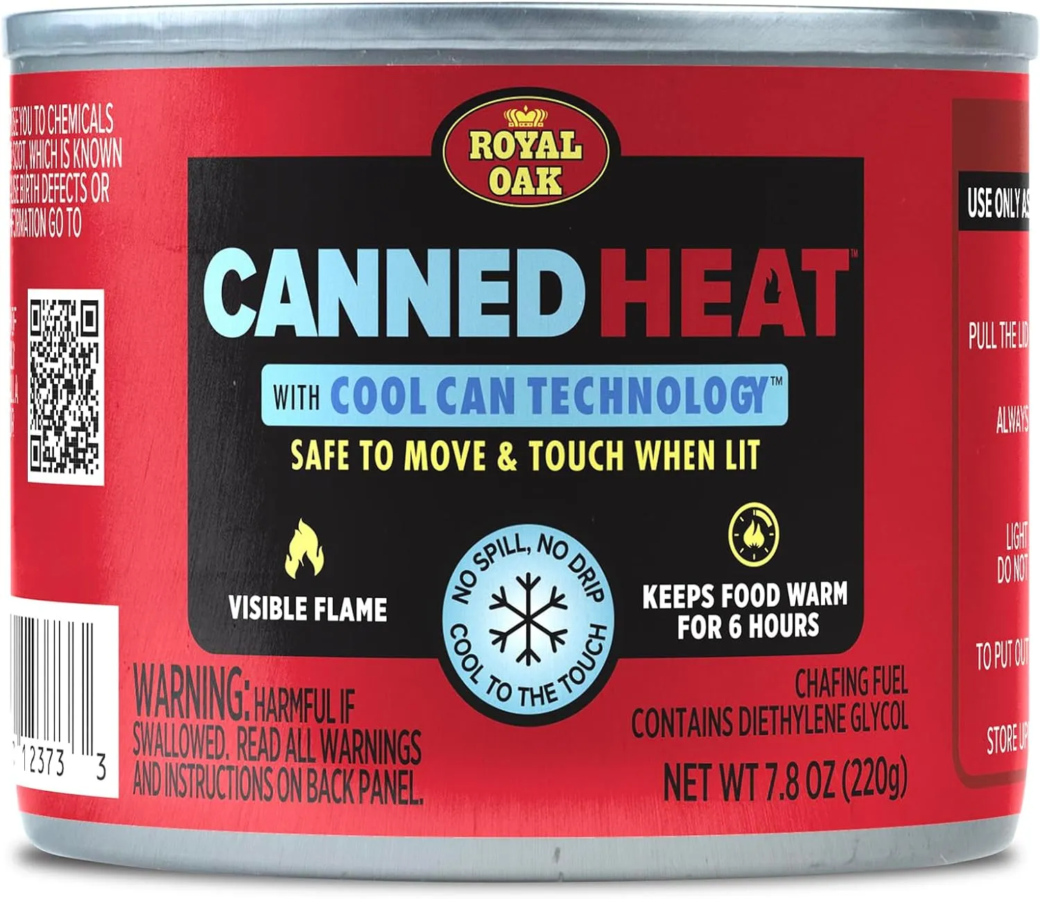 Royal Oak Canned Heat 12 Pack 6 Hour Chafing Fuel, Easy Open, Resealable, Non-Drip, for Food, Burners for Chafing Dishes, Buffet Burners, Parties, Weddings, BBQs