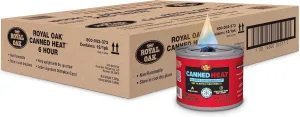 Royal Oak Canned Heat 12 Pack 6 Hour Fuel, Easy Open, Resealable, Non-Drip, For Food, Burners for Chafing Dishes, Buffet Burners, Parties, Weddings, BBQs