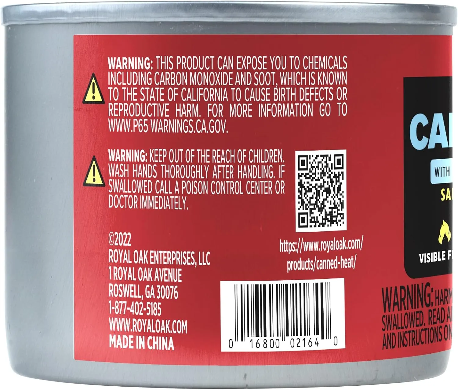 Royal Oak Canned Heat 12/2 Hour Fuel, Easy Open, Resealable, Non-Drip, for Food, Chafing Dishes, Buffet Burners, Parties, Weddings, BBQs, Small, RED