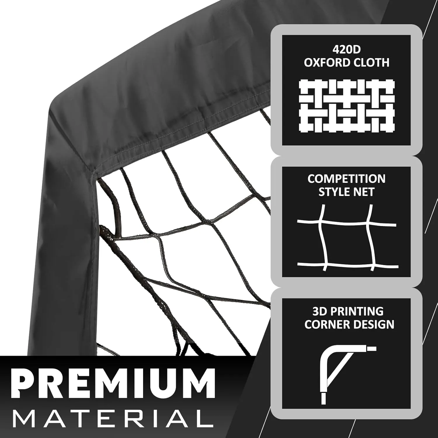 RUNBOW 9x5 ft Portable Kids Soccer Goal for Backyard Adult Junior Large Practice Soccer Net with Carry Bag