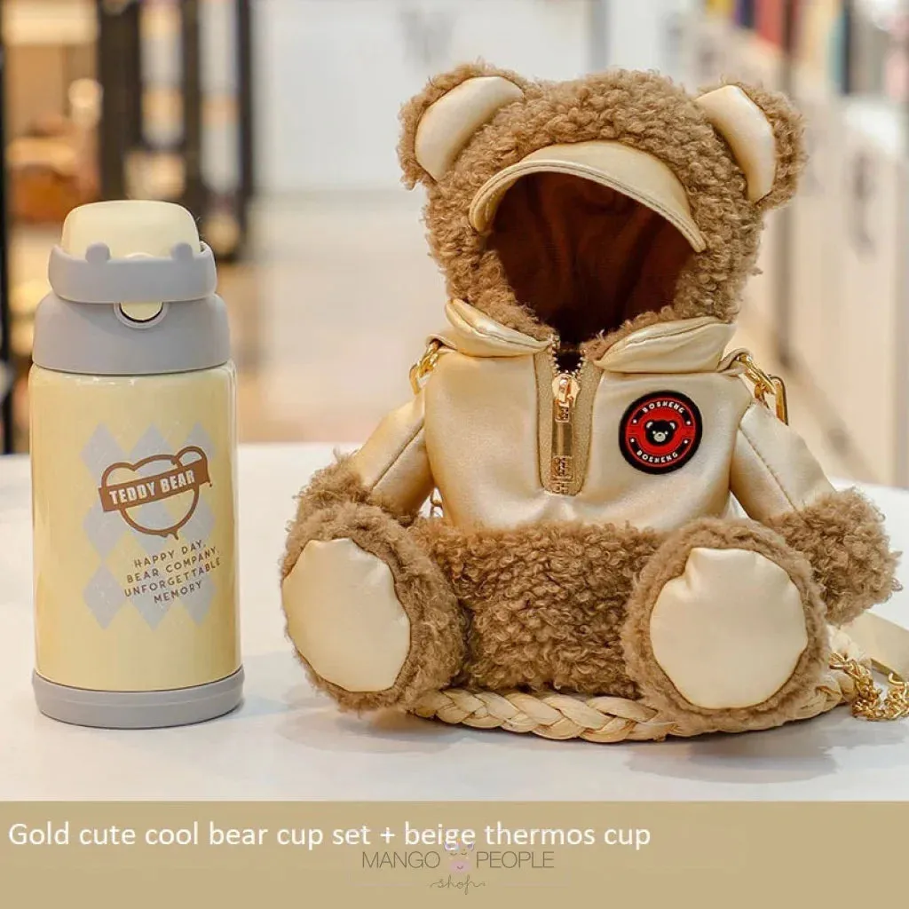 Russian Bear Fur Cover Premium Quality Steel Insulated Bottle - Hot And Cold - 500ml