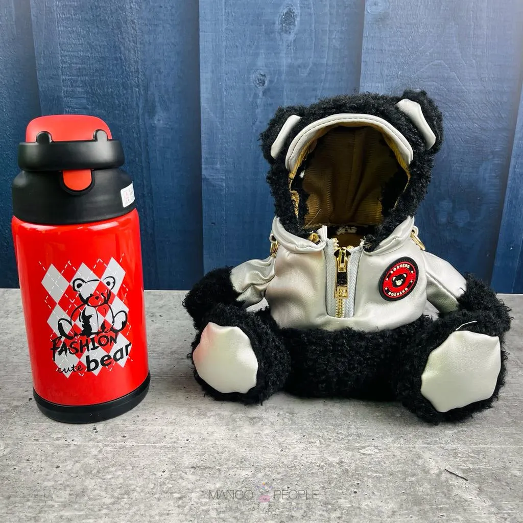 Russian Bear Fur Cover Premium Quality Steel Insulated Bottle - Hot And Cold - 500ml