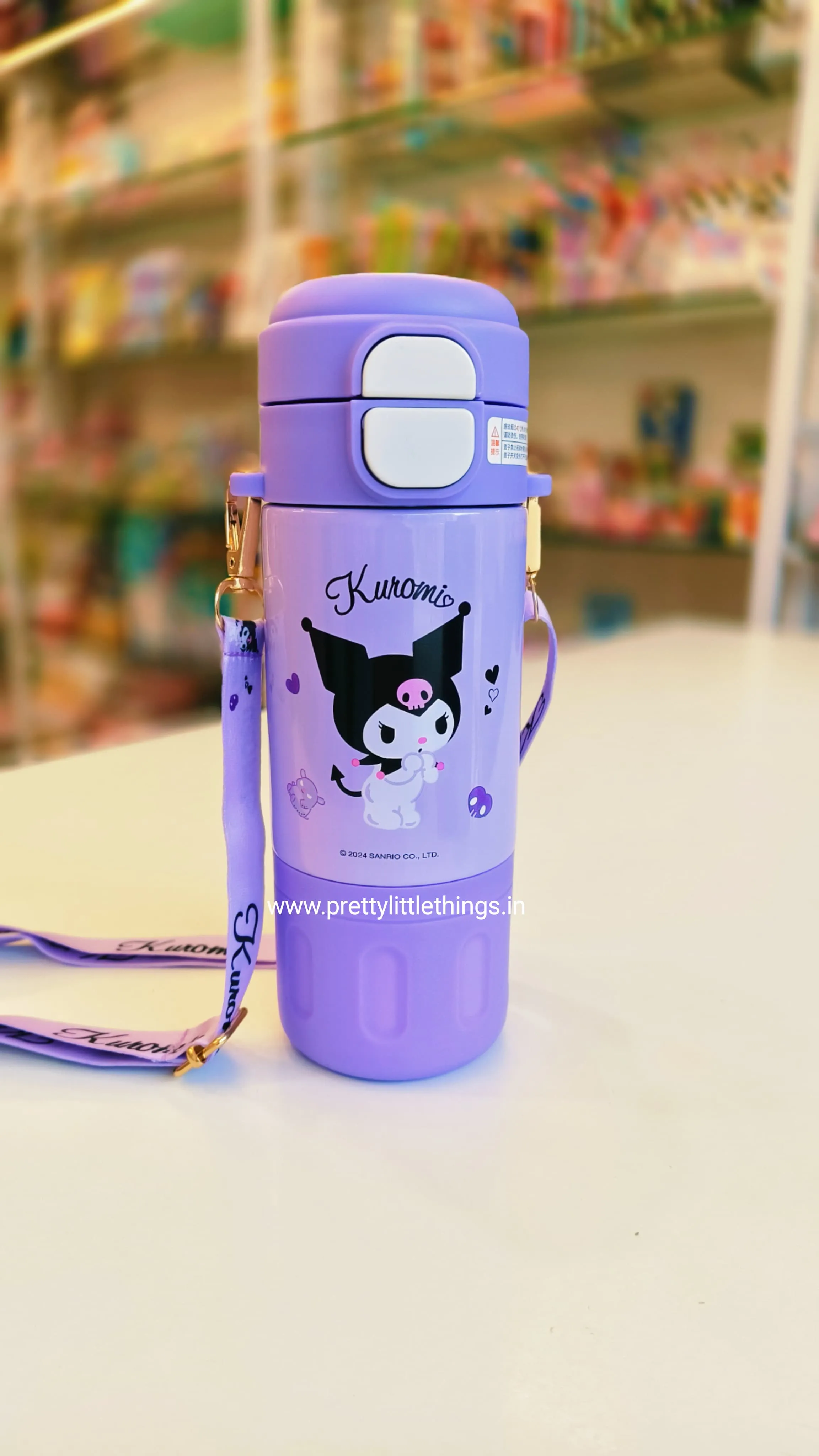 Sanrio Dual Sipper Insulated Water Bottles (With Strap)