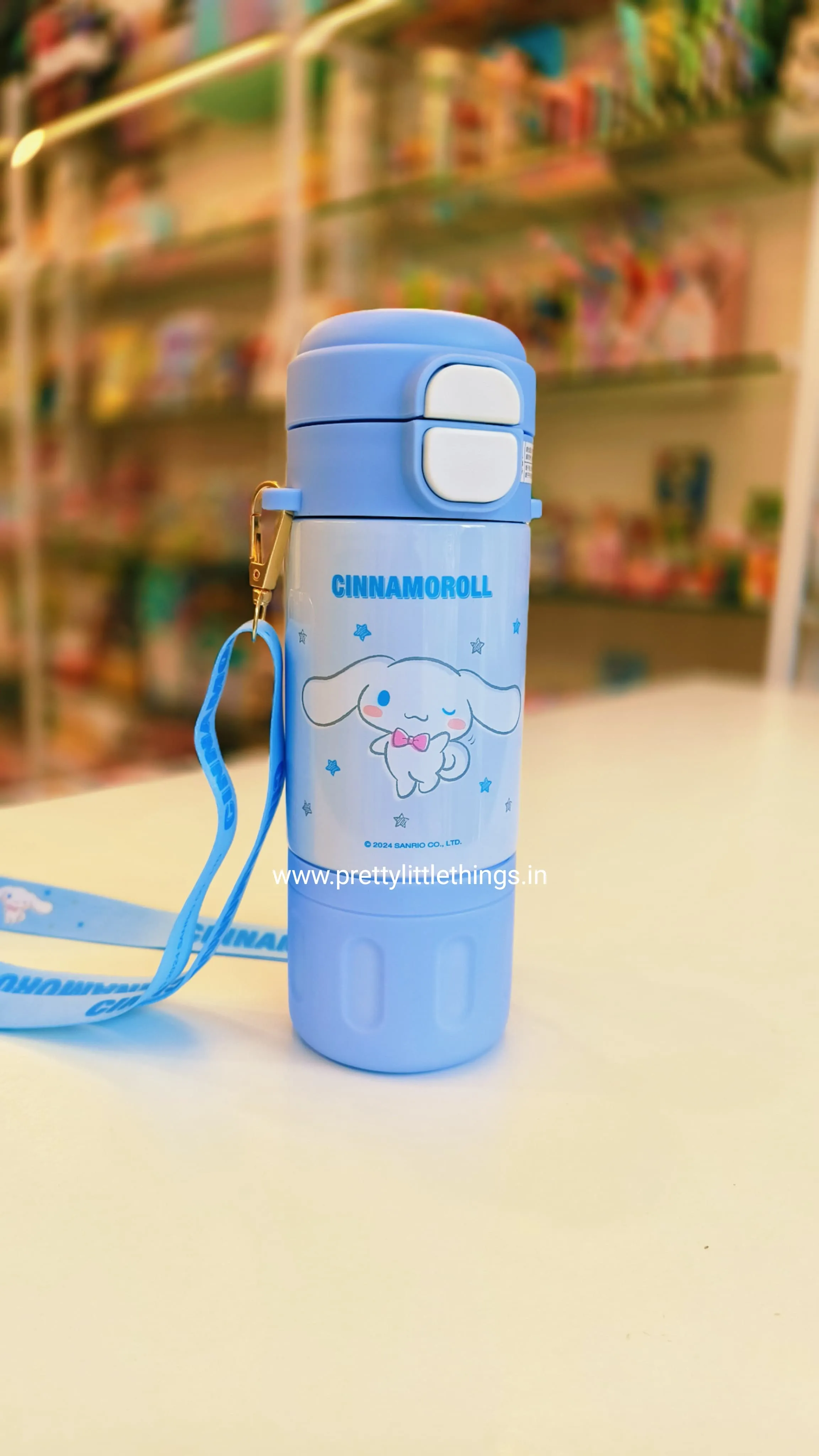 Sanrio Dual Sipper Insulated Water Bottles (With Strap)